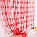 Valentines Day Window Curtains - 41x72 Inch Romantic Hearts Shaped Lace Curtains Window/Bathroom Curtains Decorations