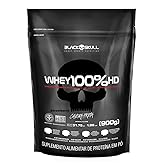 Whey 100% Hd - 900G Refil Morango, Black Skull