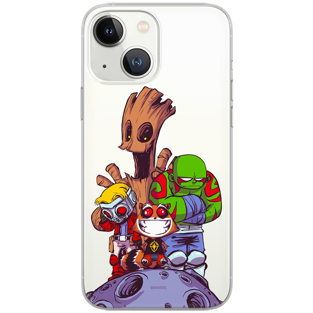 ERT GROUP mobile phone case for iPhone 13 MINI original and officially licensed Marvel pattern Guardians of the Galaxy 017 optimally adapted to the shape of the mobile phone, partially transparent
