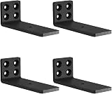 MLOQI 4 Pack Heavy Duty Scaffold Board Shelf Brackets 5mm Black 50 kg