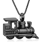 Oinsi Stainless Steel Mini Train Cremation Jewelry For Ashes Memorial Urn Necklace Keepsake Urn Pendant For Loved Ones