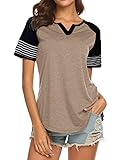 Locryz Women T Shirt Short Sleeve V Neck Tee Tops