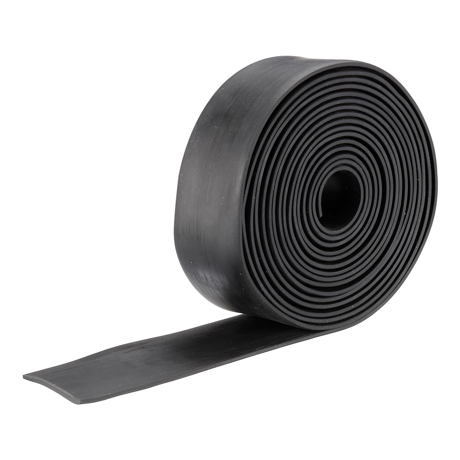 METALLIXITY Solid Rubber Strips (157.48" L x 1.77" W x 0.12" T) 1Pcs, Rubber Neoprene Sheet Rolls - for DIY Gasket Sealing Padding Reduce Vibration Mat, Black