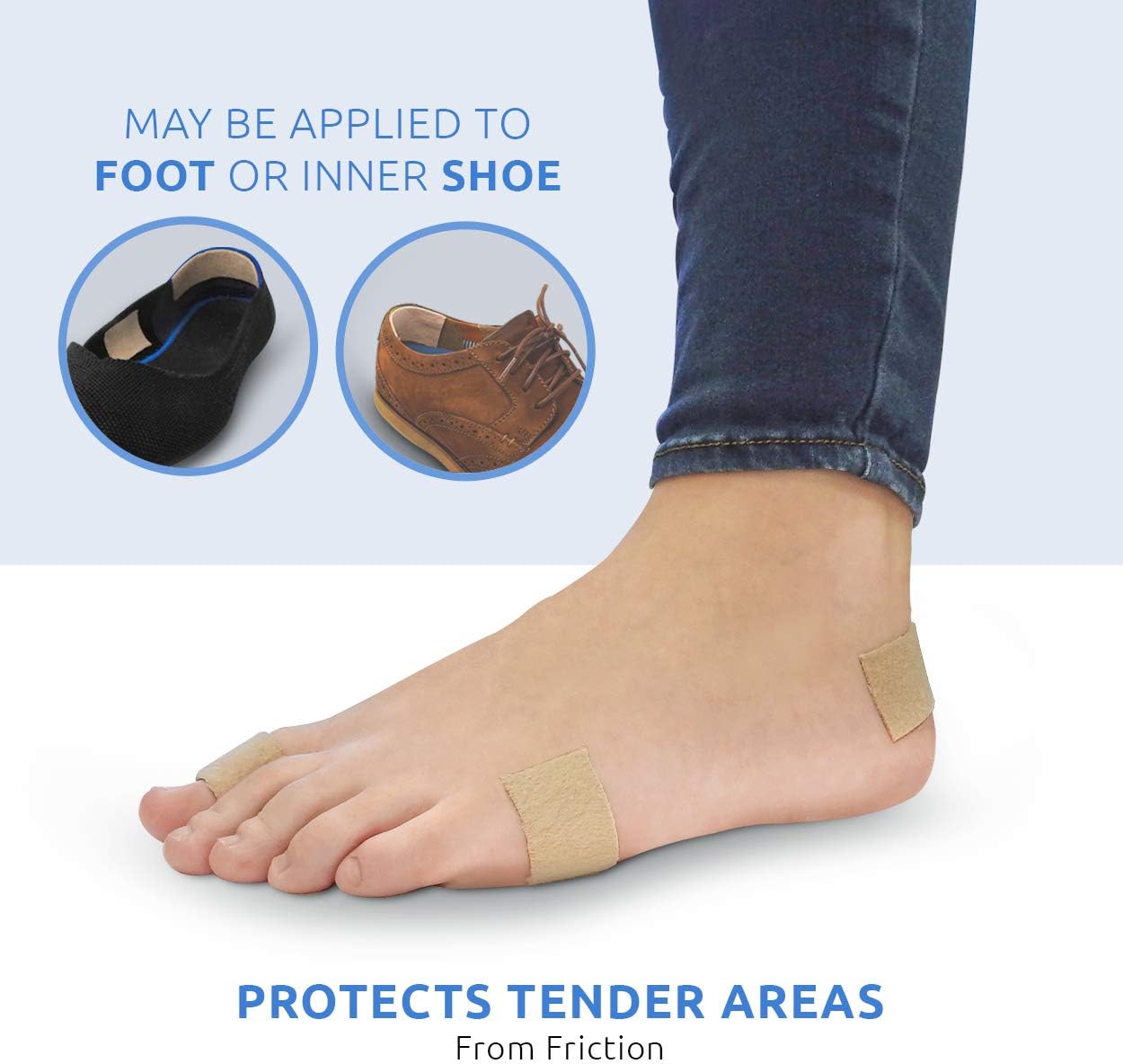 Comfort Zone Super Moleskin Padding, Protects Tender Areas of The Foot from Friction, 3 Pack: Health & Personal Care