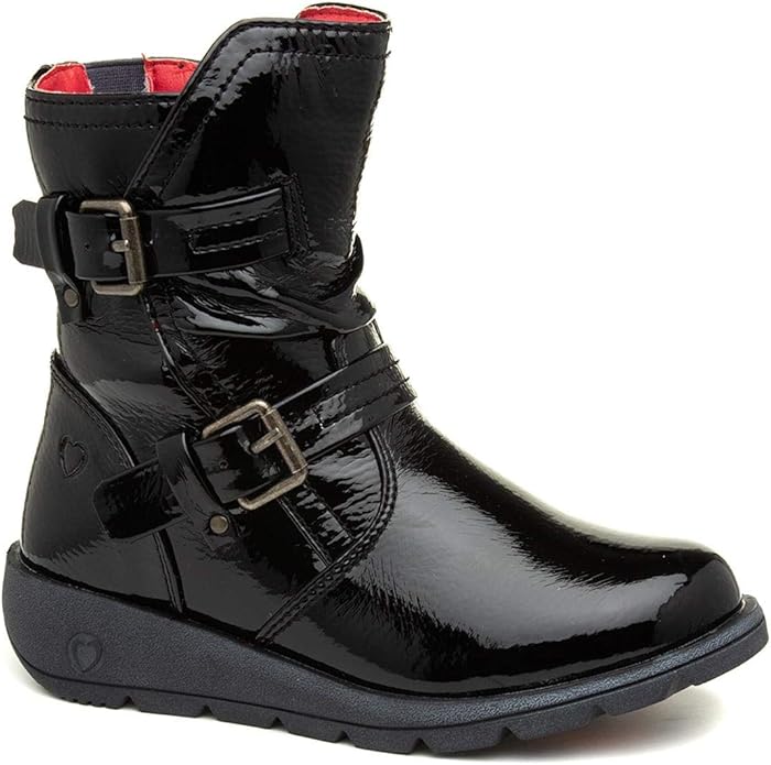 Heavenly Feet Ellie Girls Black Patent Boot Amazon.co.uk Shoes & Bags