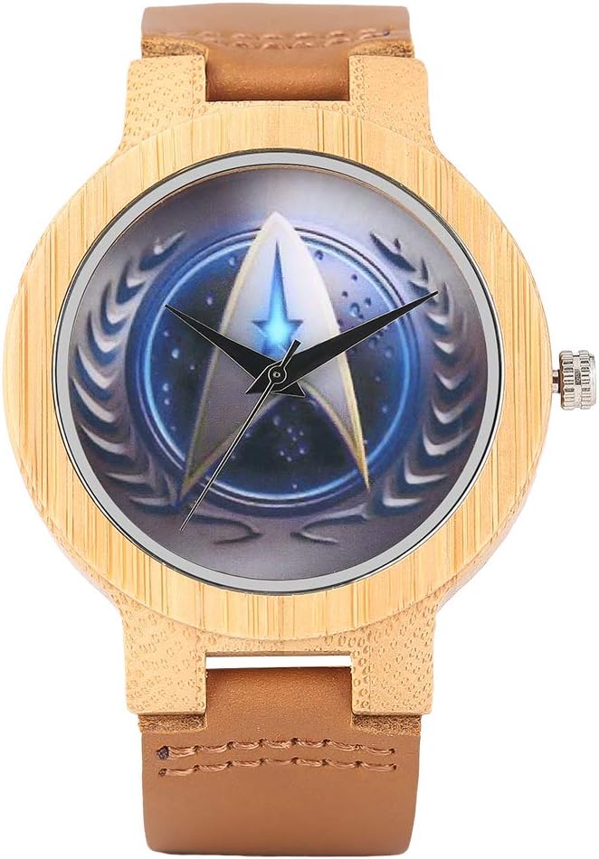 Wooden Watch Handmade Natural Wood Genuine Leather Band Quartz Movement Watch for Men