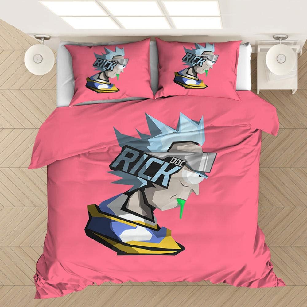 Cttfbys mtsubllk Juego de Cama para niños, animación 3D Rick y Morty