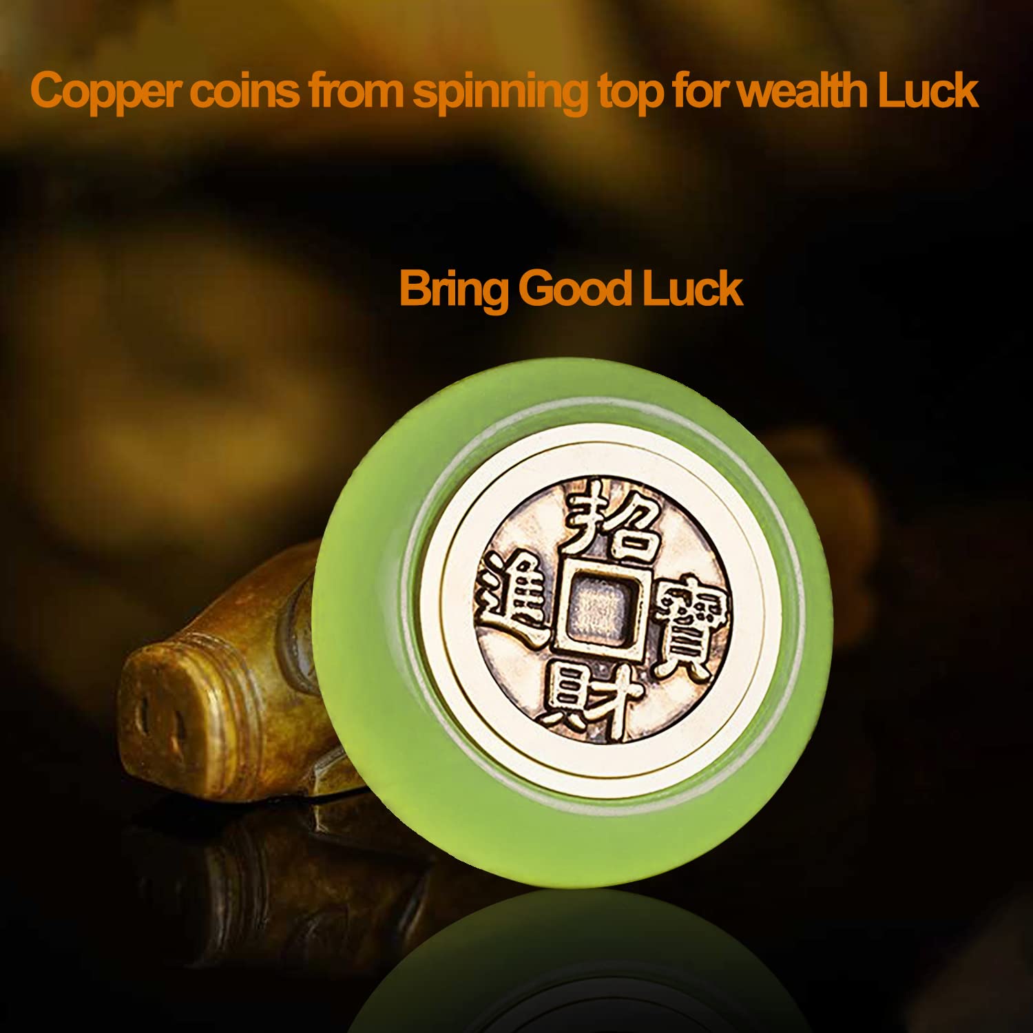 Zhaocaijinbao EDC The Fidget Spinner is The Ultimate Stress Reliever and Brings Good Luck (Green Luminous)