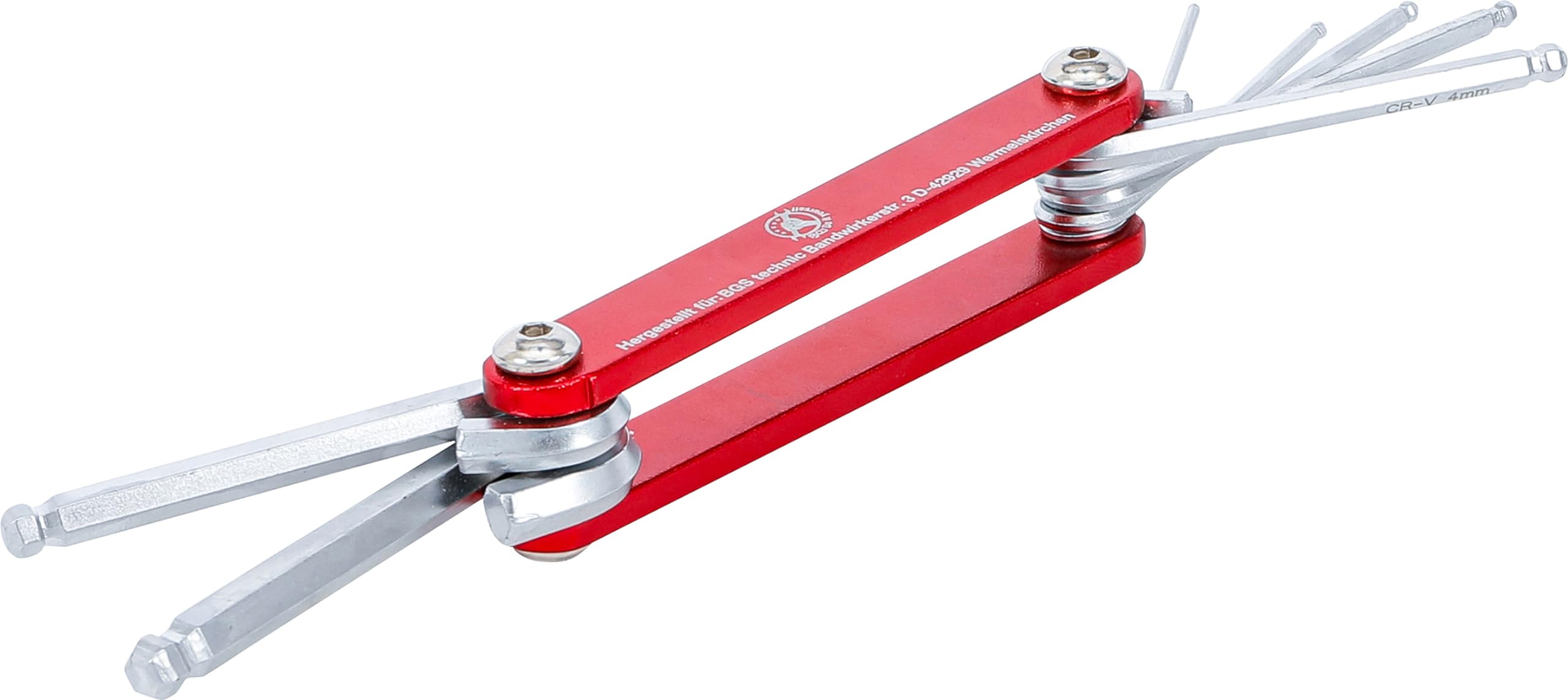 BGS Diy 7847 | Foldable Key |internal Hexagon with Ball Point 1.5 - 6 mm | 7 pcs.