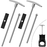 Acshio 2 Sets RV Waste Valve Handle Replacement, Universal Fit | Metal Waste Valve Tube Extension Kit, Tank Valve Handles Rv Dump Valve Handle Replacement Set for Camper, Trailer