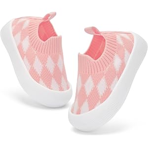Pheoxi Baby Toddler Girls Boys Shoes Non-Slip First Walkers Sneakers Mesh Breathable 6-36 Months