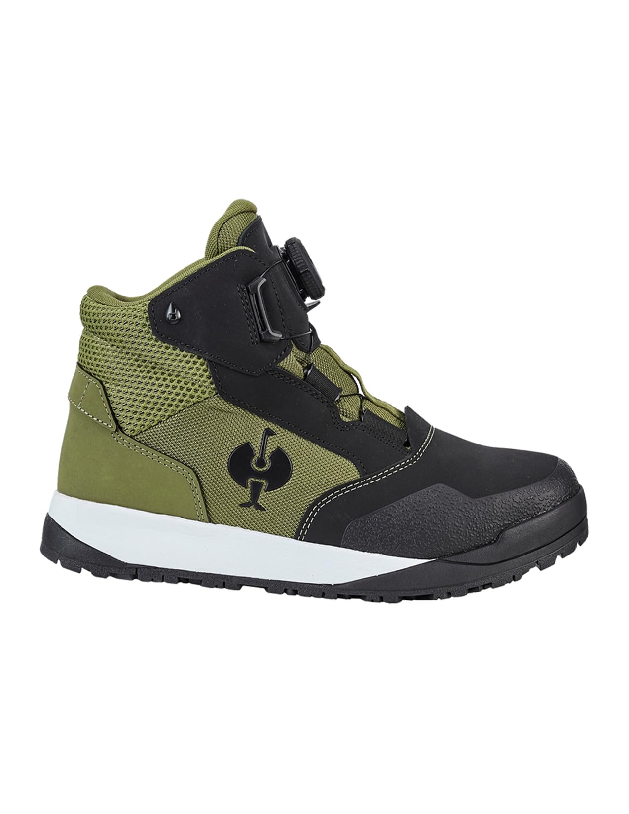 Photo 1 of Strauss - Murcia Mid Safety Toe Work Boot - Black/Mountain Green - 9