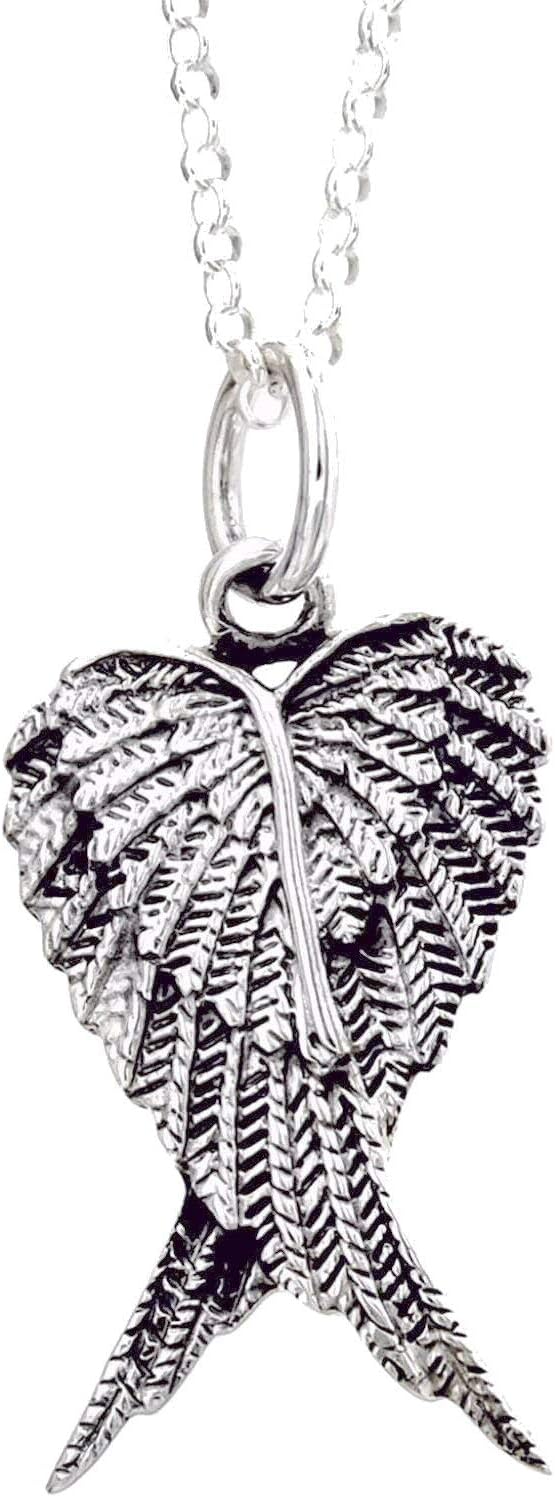 Guardian Angel Double Wing Sterling Silver Pendant
