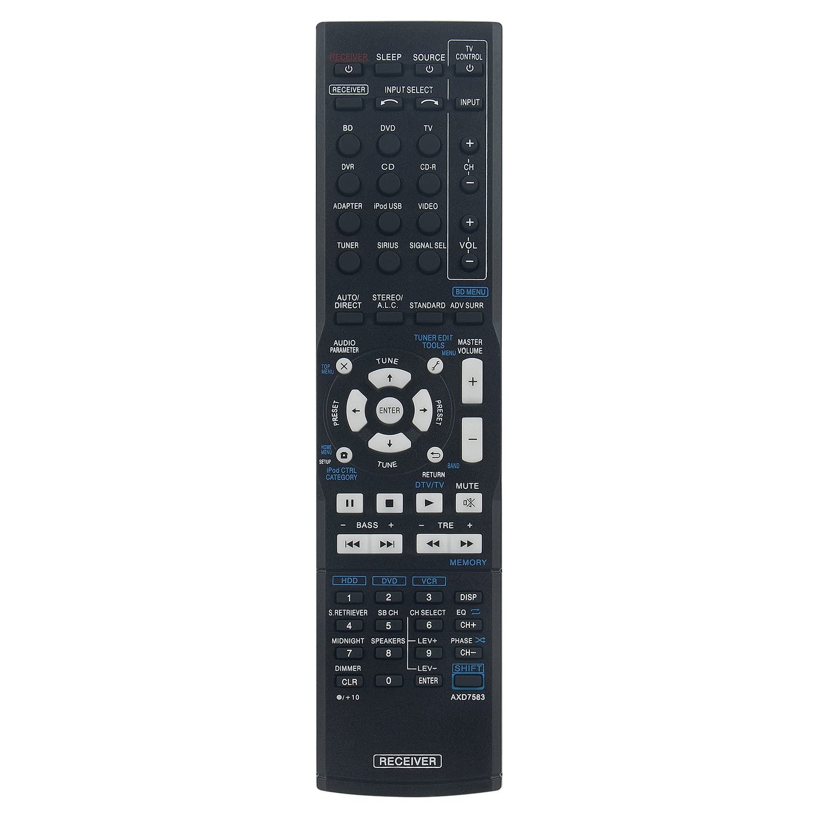 VINABTY AXD7583 Replace Remote Control Fit for Pioneer AV Receiver VSX-1020 VSX-36TX VSX-D909S VSX-1326 VSX-42 VSX-421 VSX-520 VSX-819 VSX-821 VSX820K