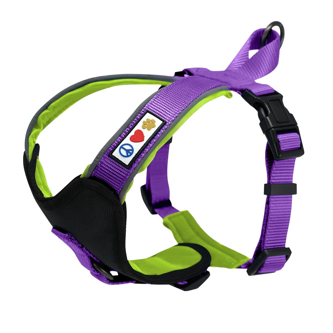 Pawtitas Pet Accessories Adjustable Padded Reflective Dog Harness, Step In Or Vest Harness, Comfort Control Walk, Puppy Trainer, Reduces Pull Tugging, Choking XS Extra Small Purple โ image 1