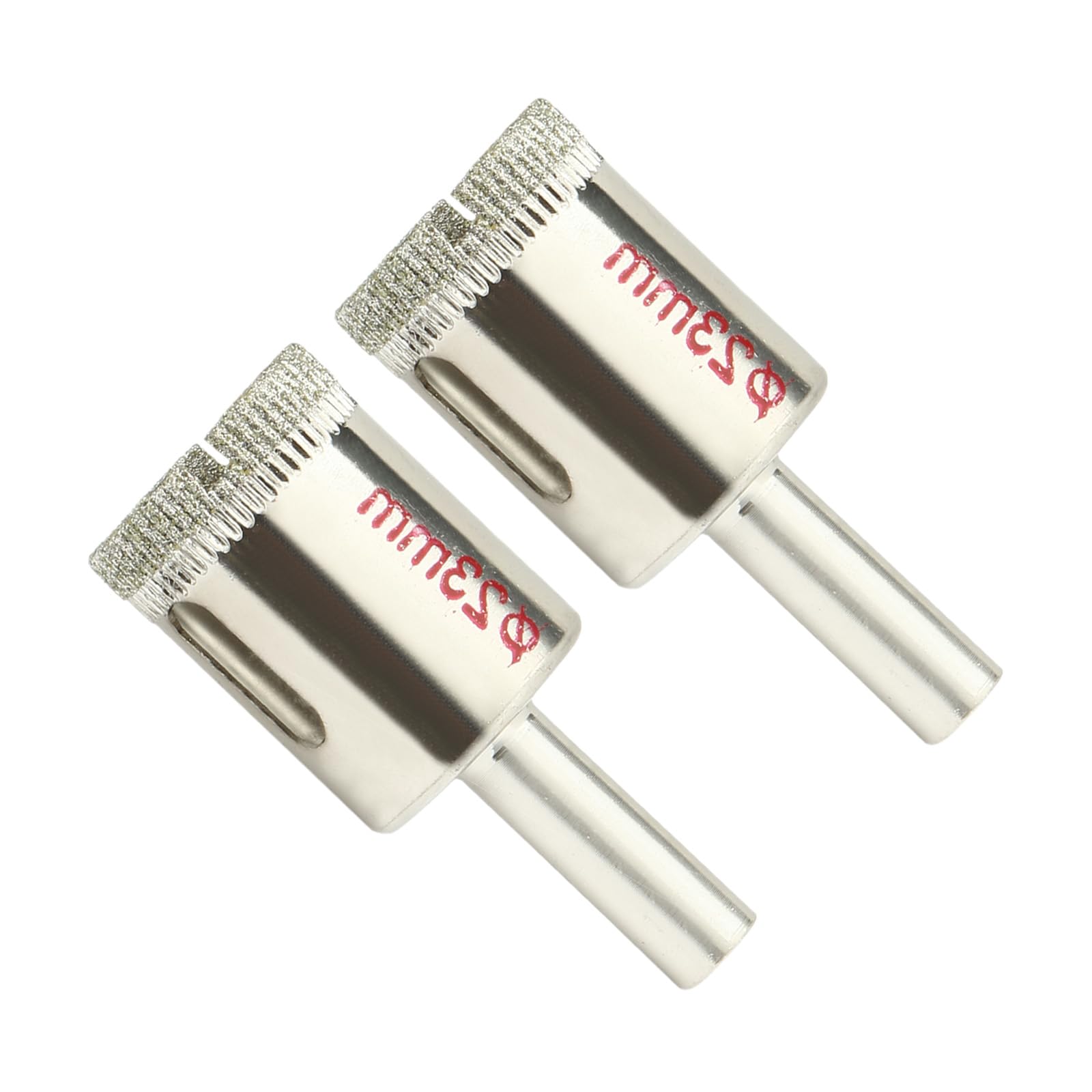 CoCud Diamond Drill Bits, 23mm Cutting Diameter, Nickel-plated Coating Diamond Core Drill Hole Saws - (Applications: for Glass Precision Drilling Bits Tools), 2-Pieces