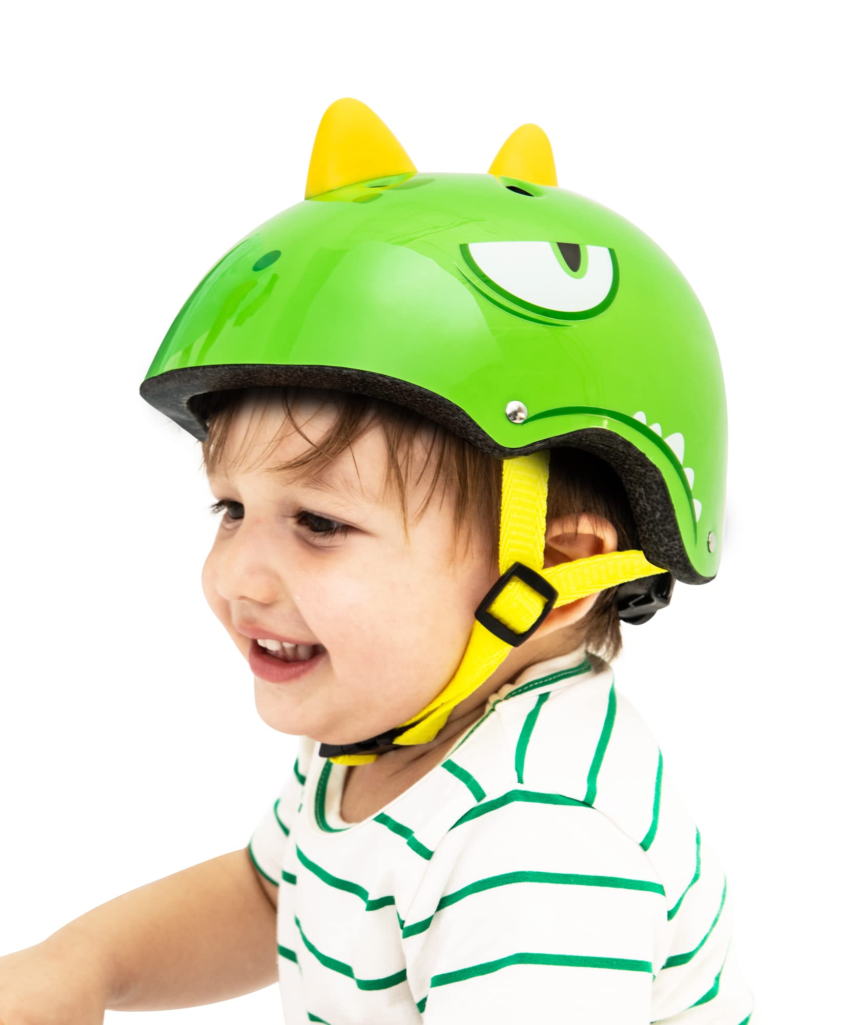 Kids Bike Helmet Toddler to Youth Sizes for Boys Girls Dinosaur Helmet Blue Green Dino Helmets for Multi-Sport