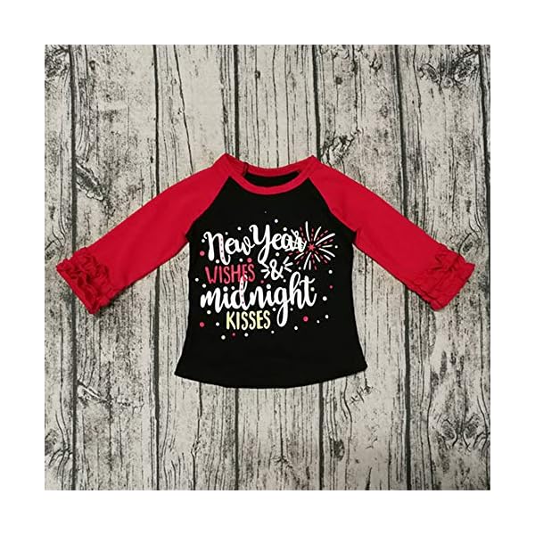Baby Kids Girl Unicorn Thanksgiving Christmas Car Print Ruffle Polka Dot Cotton T-Shirt Top Outfits - Image 3