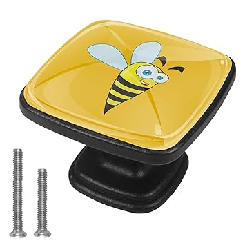 Möbelknöpfe Gelbe Bienenkarikatur Kommode Schubladenknopf Ästhetische