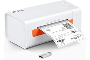VEVOR Thermal Label Printer, Shipping Label Printer for 4" x 6" Labels, USB Connection & Automatic Label Recognition, Support