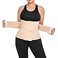 QEESMEI Postpartum Belly Band Abdominal Binder Post Surgery C-section Belly Binder Wrap Girdle Recovery Belt Back Support (Nude, XX-Large)