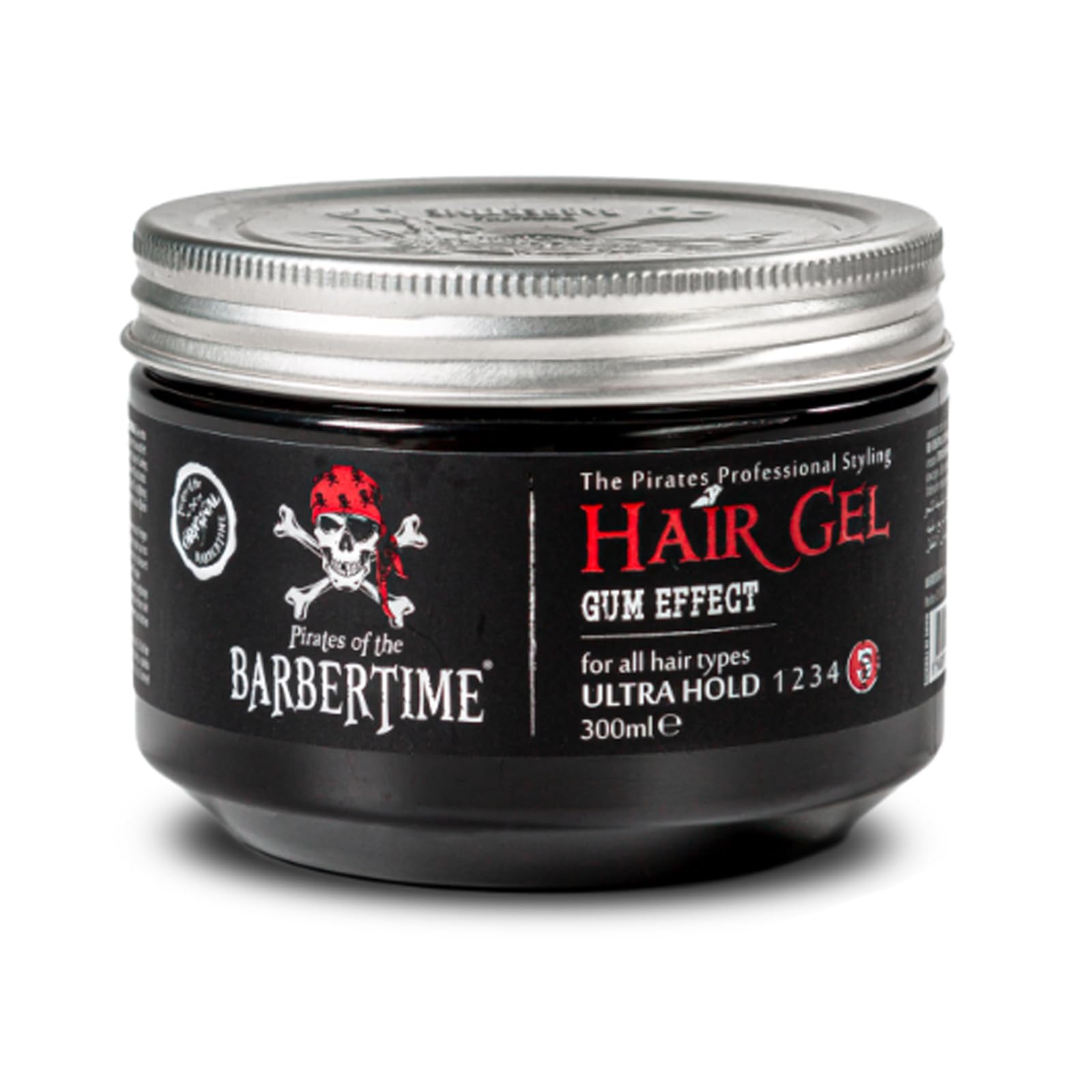 BARBERTIME Hair Styling Gel | All Hair Types | Ultra Hold | Edge Control | Gum Effect 300 ml