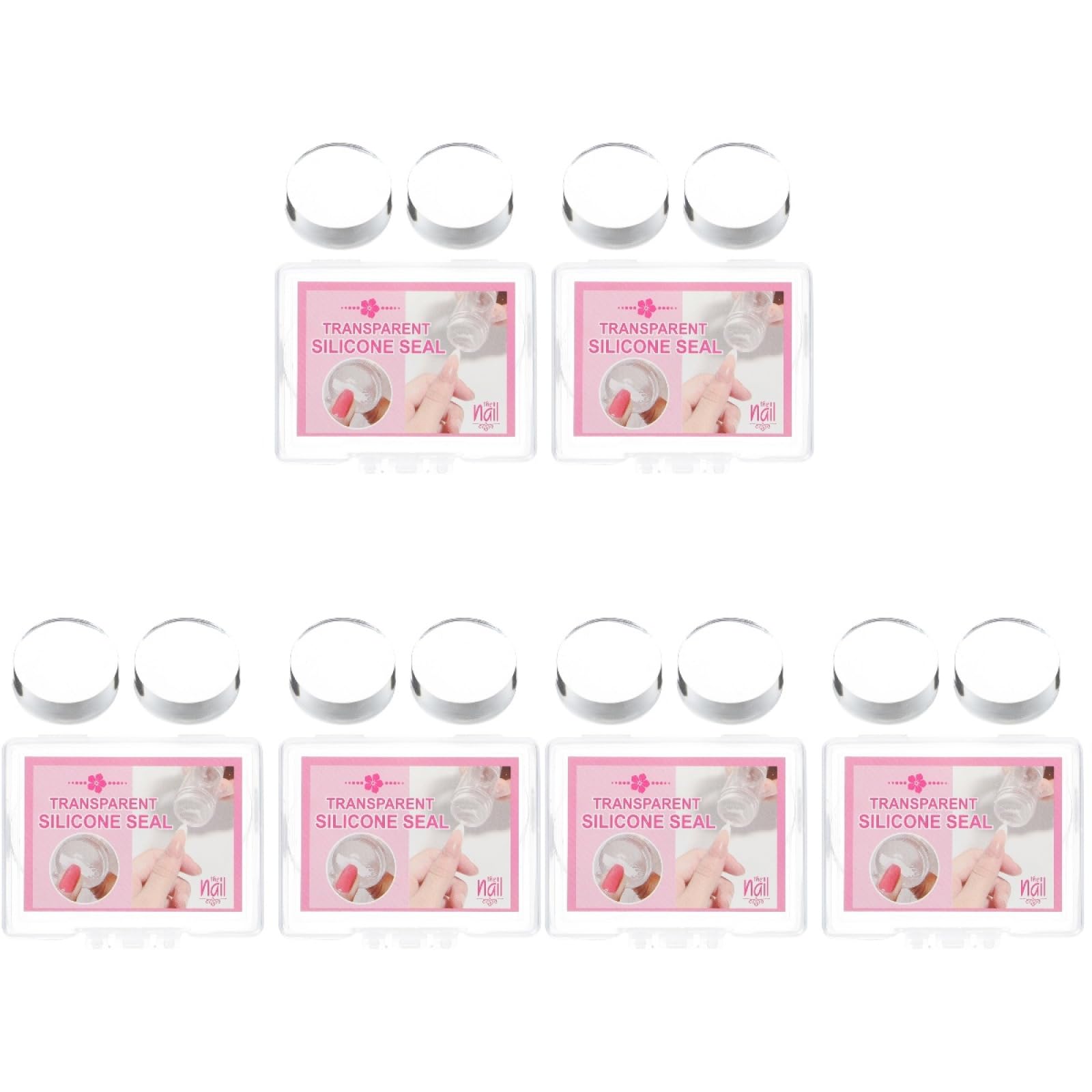 minkissy 12pcs French Tip Nail Stamp Diy Manicure Replacement Stampers Silicone Nail Art Stamper Jelly Stamper Kit Manicure Tools for Home Salon Use