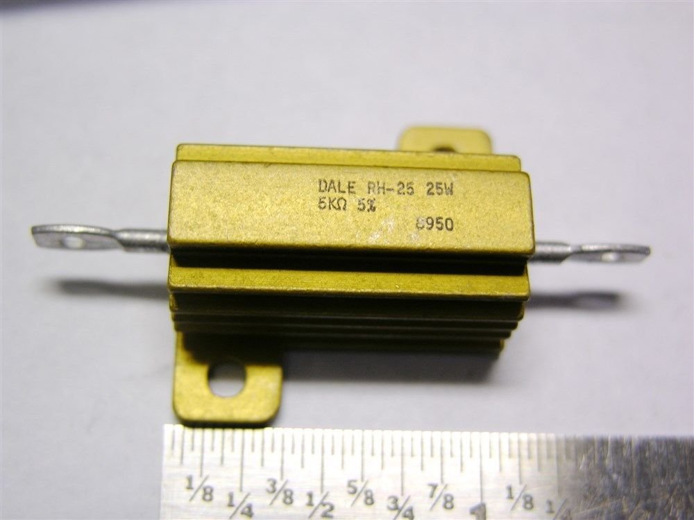 2 Dale / Vishay RH25 5k Ohm 5 25W Alumunum Housed Power Resistors Industrial