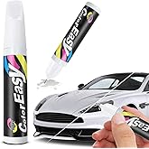 White Touch Up Paint for Cars, 2-in-1 Universal Automotive Touchup Paint Pen for Scratch Repair– Quick Dry Auto Paint Scratch Remover Rim Touch Up, Long-Lasting Restoration and Protection