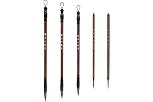 Knana 5Pcs Chinese Calligraphy Brush Set Sumi Maobi Drawing Watercolor Calligraphy Brushes Calligraphy Kits for Beginners