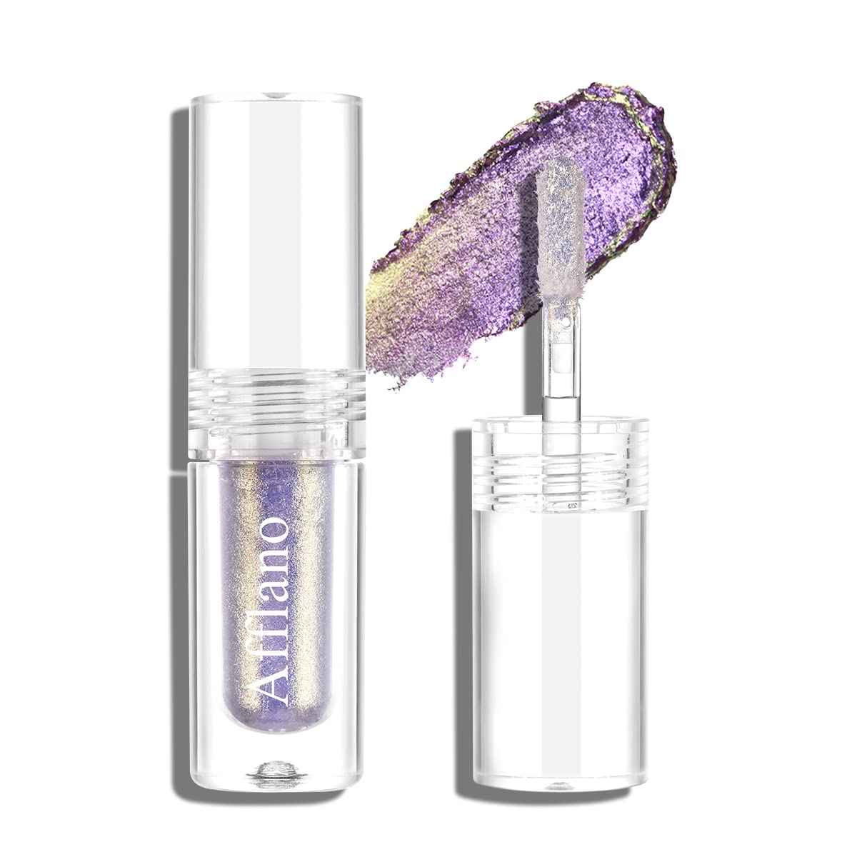 DE'LANCI Glitter EyeShadow Liquid Gold, Quick Dry, Durable Shimmer EyeShadow Liquid, Glitter Eye Shadow for Party Nights, Vegetarianism, Talc Free #07