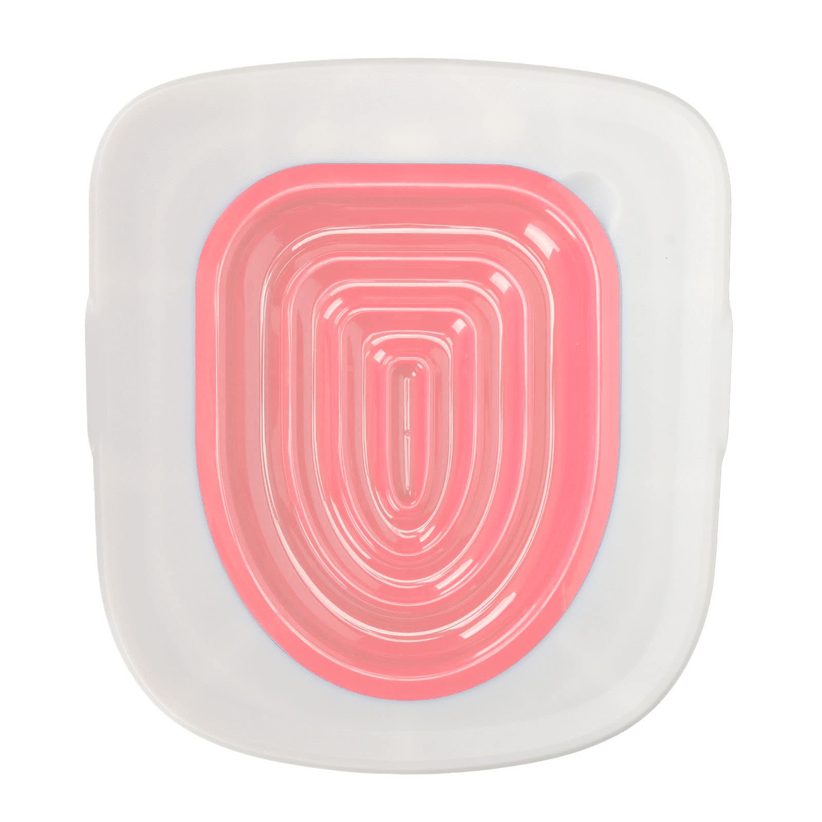 Cat Toilet Training System, ABS Plastic Strong Bearing Capacity Recess Design Removable Cat Toilet Training Kit Universal Easy to Operate Kitty Toilet Trainer for Cat Pet (White Tray, 1 Inner