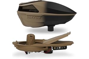 VIRTUE Spire V - Spire 5 - Paintball Loader - Paintball Hopper – 230 Round Capacity - CrownSF III Speed Feed & Rain Lid - Black to Color Fades