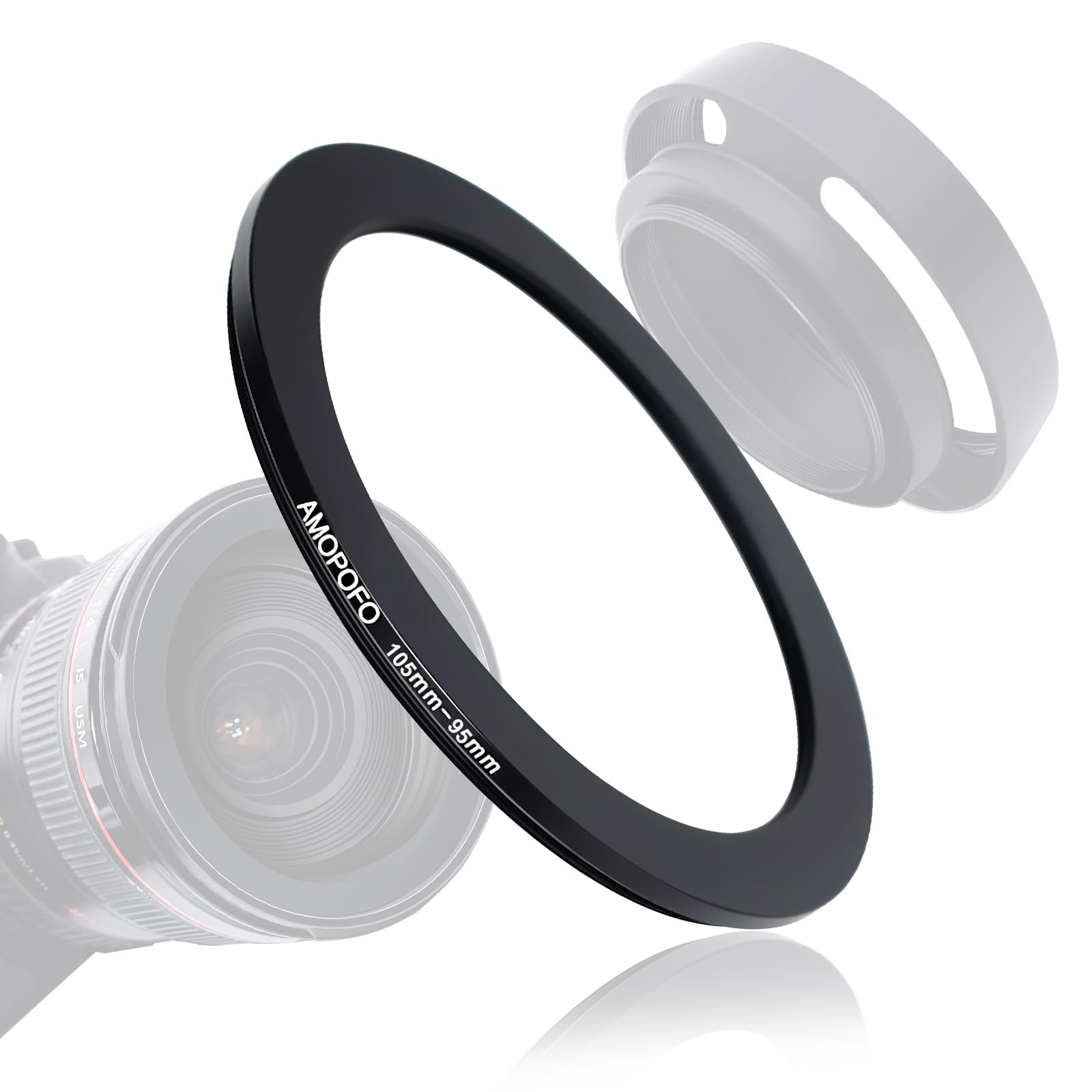 105mm Lens to 95mm Camera Filter Ring,105mm-95mm step-down ring For Filters,for 95mm UV,ND,CPL Camera Filter accessories,CNC Machined.