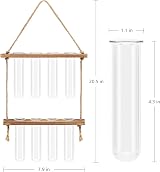 Hyindoor 2 Tier Propagation Station Glass Planter Wall Hanging Test Tubes 8pcs view 3