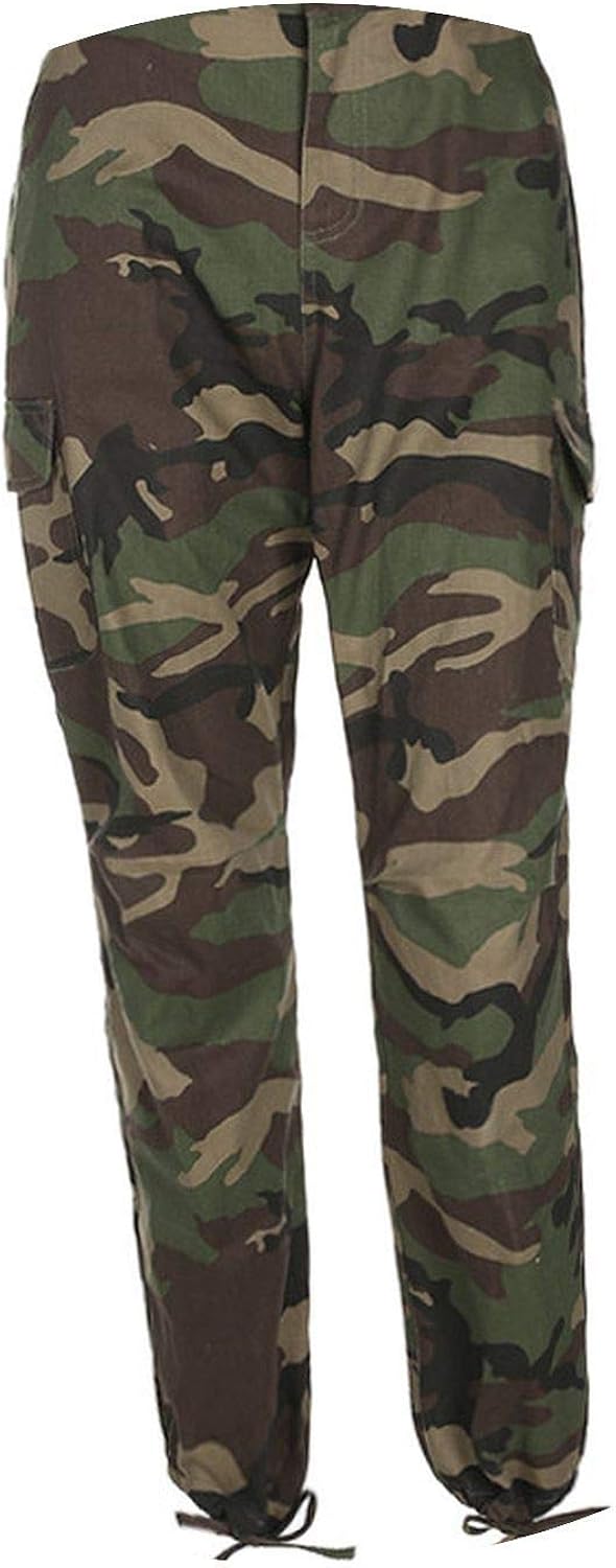SmarketL Camo Pants Camouflage Casual Trousers Winter High