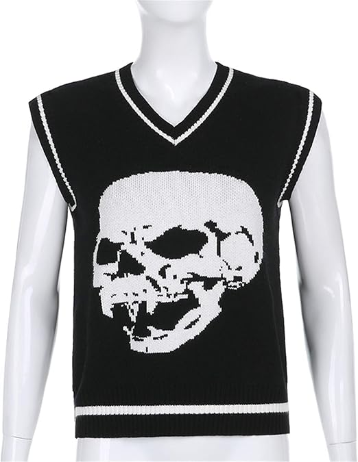 skull sweater vest