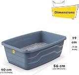 Cat Centre Extra Deep Large Litter Tray Grey High Sides 56x40x19 cm view 4