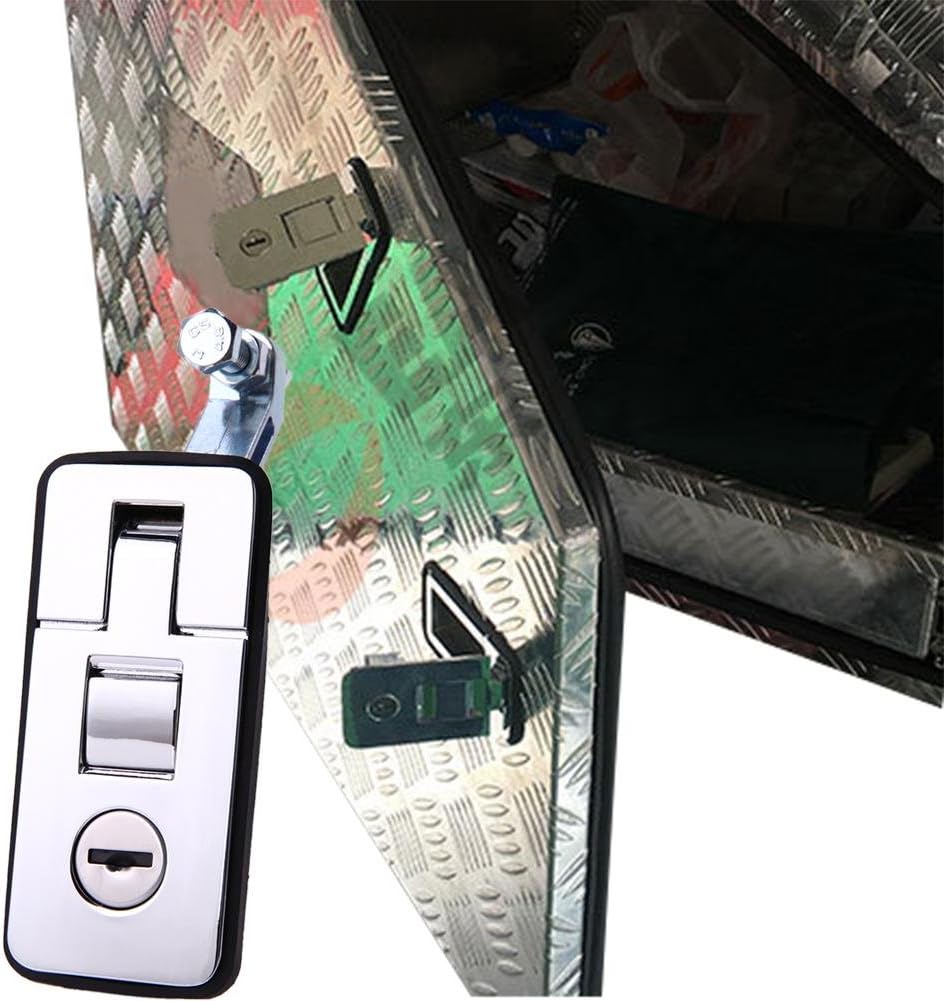 Tuankayuk Compression Lock Latch Handle for Toolbox Camper Trailer Truck Lock(Chrome)