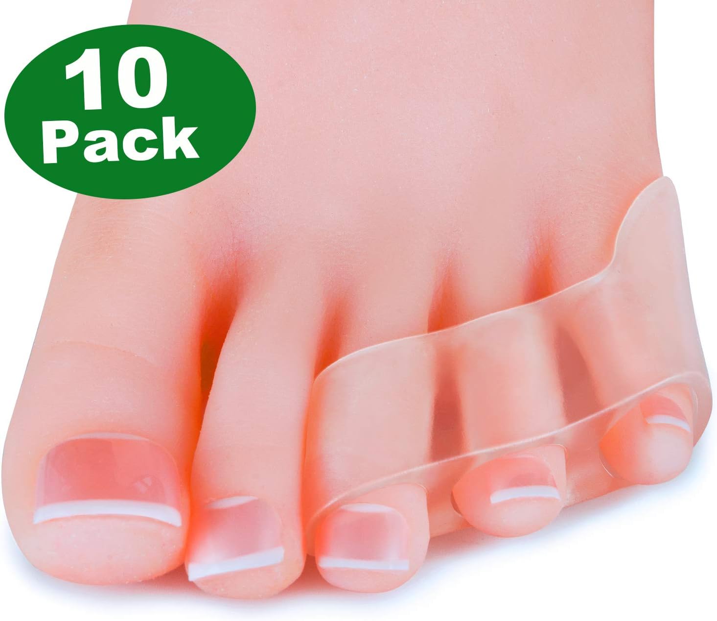 Sumifun 10 Pack Little Toe Separators & Protectors, Transparent Pinky Toe Separators for Sumifun 10 Pack Little Toe Separators & Protectors, Transparent Pinky Toe Separators for