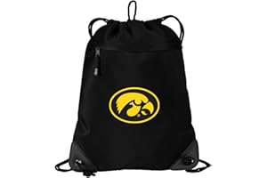 Broad Bay Iowa Hawkeyes Drawstring Bag University of Iowa Cinch Pack Backpack UNIQUE MESH & MICROFIBER