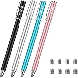 METRO Universal Stylus Pens for Touch Screens - High Sensitivity Capacitive Stylus Fiber Tips 2 in 1 Touch Screen Pen with 8 