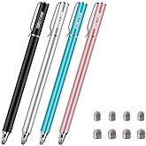 METRO Stylus Pen for Touchscreen - High Sensitivity Capacitive Switch Stylus Fiber Tips 2 in 1 Universal Stylus Pens for iPad iPhone Tablet Android Chromebook Switch 2 All Touch Screens (8 Extra Tips)
