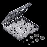 200 Pcs Clear Piercing Disc for Piercing Bump, 3/5/7/9 mm Silicone Earring Backs Plastic Disc Pads Stabilizer Earlobe Support Patches Earring Supports for Heavy Earrings