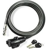 MARQUE Bike Lock with Key &ndash; 3/8&rdquo; (4Ft, 7Ft, 15Ft, 25Ft) Straight Cable Locks with Keys, Anti-Theft Security Cable for Bicycles, Scooters, Kayaks, Paddle Boards, Gates
