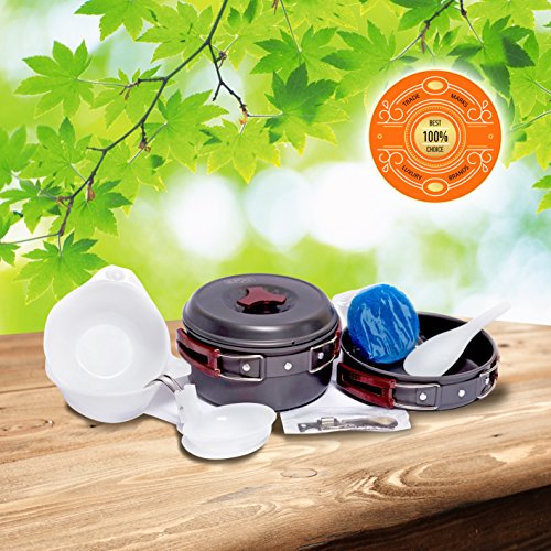 Buy 9in1 Camping Cookware Kit By EPPEStackable Outdoor, Hiking