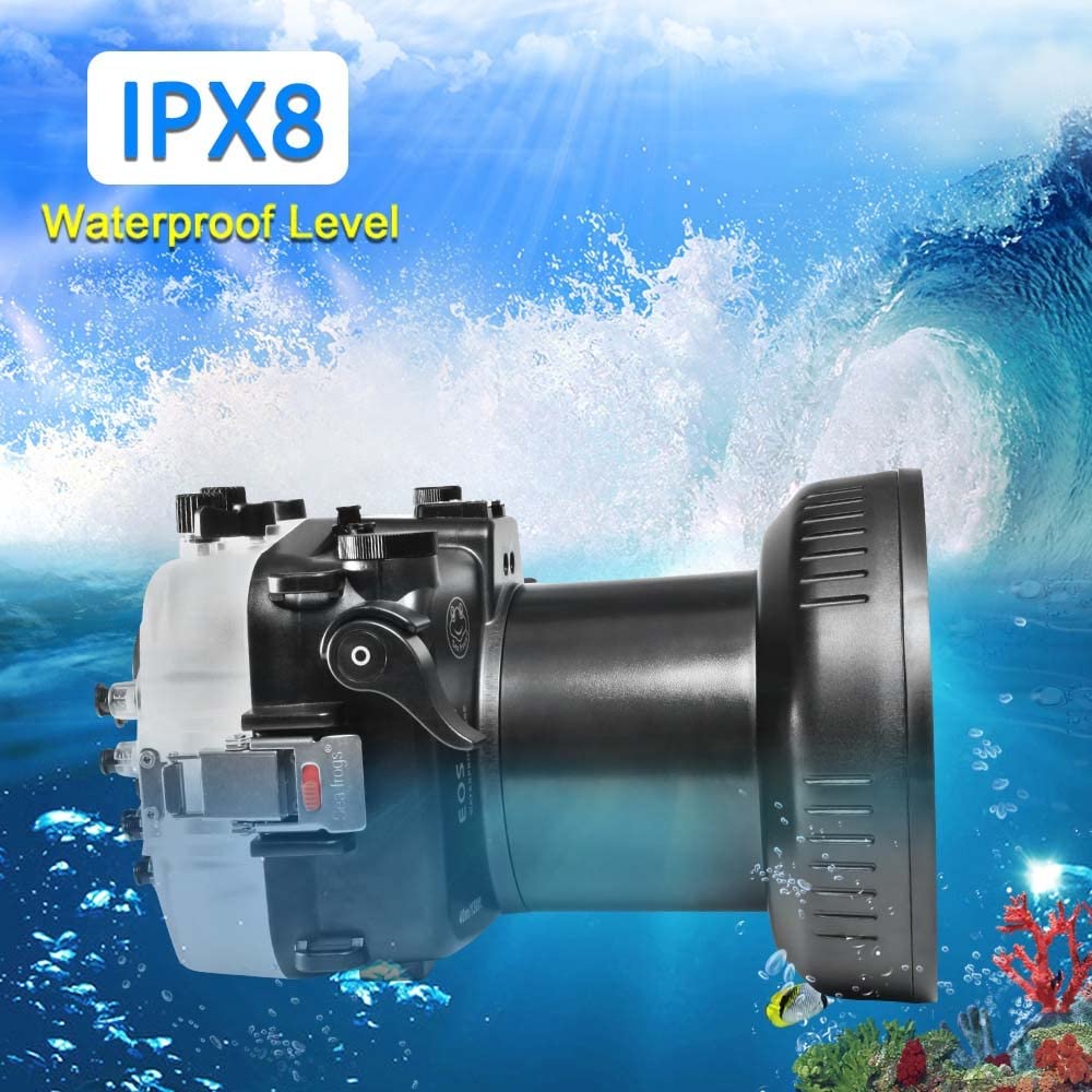 Seafrogs Waterproof housing Underwater Case for Canon EOS RP + EF16-35mm for Diving Underwater Photography- [40m/130ft]