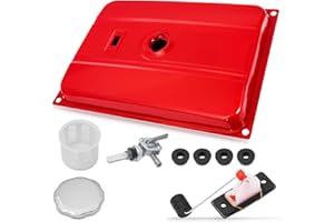 Wai Danie Red Universal 5 Gallon Generator Fuel Tank 18.9 L Secondary Gas Tank Generator Petcock Filter Gauge Cap Compatible with EC2500 EC2500 S Replaces H009-A001-5G