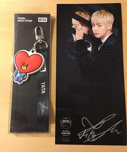 Amazon Bt21 公式 Tata ストラップ V ブイ テテ Bts 防弾少年団 非売品 縦長カード バンタン アイドル 芸能人グッズ 通販