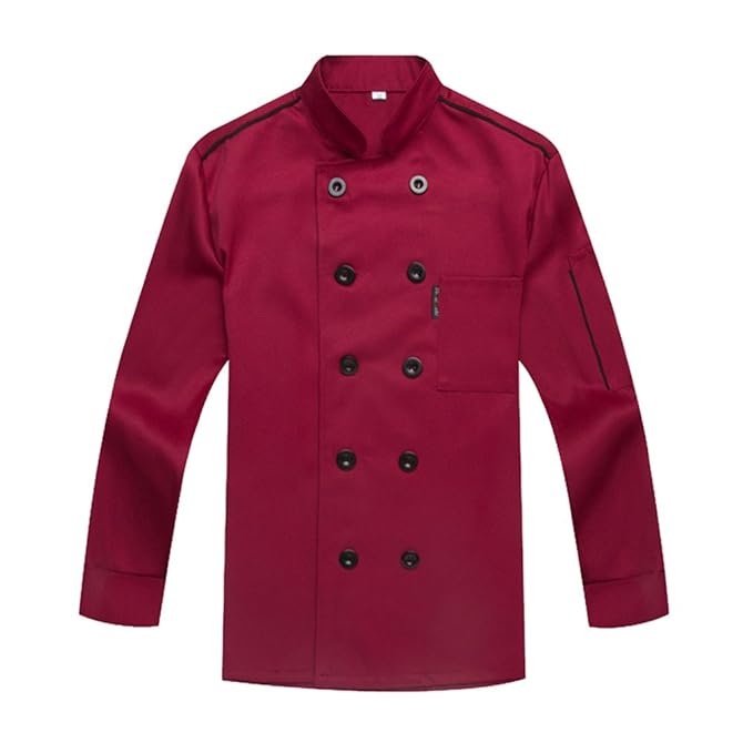 WAIWAIZUI Kochjacke Langarm Herren und Damen Mehrere Farben